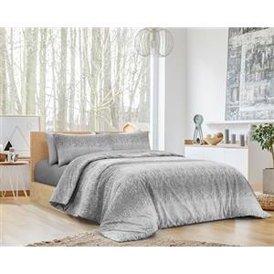 Dorian Home, Coppia di Federe 50 x 80 cm Realizzate in 100% Morbido e Puro Cotone, Made in Italy, Fantasia Drops Grigio