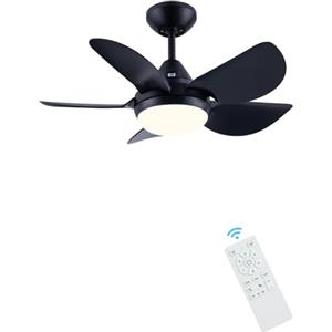 Newday Ceiling Fan with Lights, Ventilatori da Soffitto con Luci e Telecomando Nero, Lampadari con Ventilatore Silenzioso