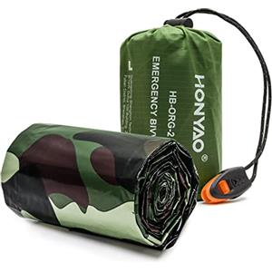 HONYAO Sacco a Pelo d'Emergenza, Coperta di Sopravvivenza Riutilizzabile, Coperta di Isolamento Termico di Primo Soccorso per Outdoor Campeggio Trekking Viaggiare