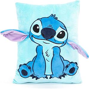 Jay Franco Cuscino Coccola Peluche Lilo & Stitch Disney - Morbido Cuscino 3D Super Soft per Letto