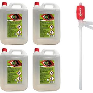 BIOSPRINT 4X5LT BIOETANOLO COMBUSTIBILE Liquido Ecologico Naturale INODORE Camino + Pompa Manuale Omaggio