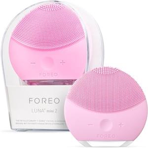 Foreo Luna Mini 2 Spazzola Pulizia Viso, Compatta, Massaggio Hi-Tech, per Tutti i Tipi di Pelle, Ultraigienico, Semplice, Detergente in Silicone, Pearl Pink