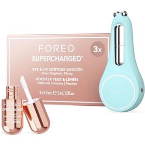 Foreo Set FOREO Massaggiatore viso antirughe a microcorrente BEAR 2 eyes & lips + Booster contorno occhi e labbra FOREO SUPERCHARGED - Siero contorno occhi antirughe e lip plumper (3 x 3,5 ml)