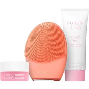 Foreo Set FOREO LUNA 4 Spazzola detergente viso per pelle equilibrata + Mousse detergente viso LUNA Micro-Foam Cleanser 2.0 100 ml + Burro struccante viso e occhi LUNA 15 ml - Massaggio viso rassodante