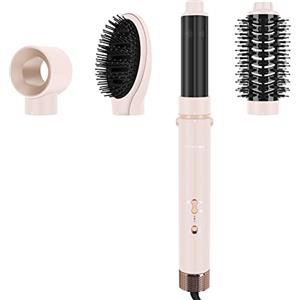 PARWIN PRO BEAUTY MaxAIR Styler 4 IN 1, PARWIN PRO BEAUTY Set di Spazzola Asciugacapelli, Phon, Arricciacapelli. Per l'Asciugatura/Lisciatura/Volumizzazione/Arricciatura, con Cura Ionica, Motore ad Alta Velocità (Rosa)