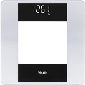 Vitafit Bilancia pesapersone digitale,Da Oltre 20 Anni Offriamo Tecnologia di Alta Precisione Per La Bilancia Pesa Persona,Display a LED,180kg,Argento