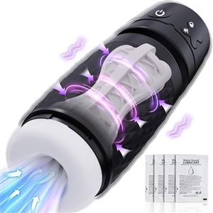 Eanatoys Masturbtore Uomo Automatico Mano Libera Vibratore Sex Toys,3D Realistico Succhia Spinta Vibratoreper Uomo Masturbatore Maschile,Sex Machine Giochi Masturazione Realistico