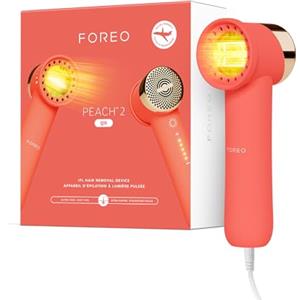 FOREO PEACH 2 go, epilatore luce pulsata - Depilatore corpo donna i uomo - Epilatore viso donna - Alternativa all' epilatore laser - Rapido e indolore - Sistema refrigerante - Coral