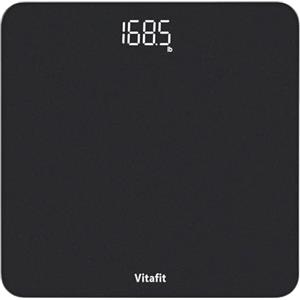 Vitafit Bilancia Pesapersone Digitale, Professionista Della Pesatura dal 2001, 3 Batterie AAA Incluse e Display a LED,180kg,Spray Argento Nero