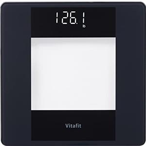 Vitafit Bilancia pesapersone digitale,Da Oltre 20 Anni Offriamo Tecnologia di Alta Precisione Per La Bilancia Pesa Persona,Display a LED,180kg,Nera