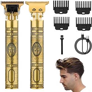 CKCLR Tagliacapelli Uomo, USB Ricaricabile Rasoio Elettrico per barba e capelli adatto a Adulti e Barbiere, Macchinetta con 4 pettini limitati (Bronzo)