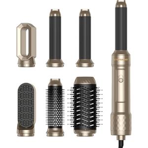 Atopskins 1000W Air Styler Set, 6 in 1 Spazzola Asciugacapelli Set,Multifunzione Spazzola Phon Con Asciugacapelli,Spazzola Rotonda, Arricciacapelli Aria,Spazzola Lisciante per Capelli,Hair Dryer Brush Set