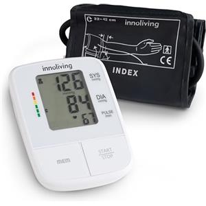 Innoliving Misuratore di Pressione da Braccio Digitale e Automatico, Display LCD Grande, Facile da Usare, Rilevazione di Pressione Sanguigna e Battito Cardiaco, Memoria Integrata (INMD-DBP-6191)