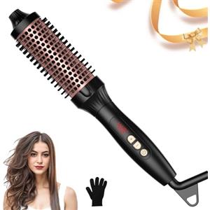 UKLISS Thermal Brush 3 in 1, Spazzola Termica per Capelli, 38mm Spazzola Riscaldata per Capelli, Spazzola Termica Rotonda, Spazzola Calda per Capelli 120-210 ℃, Spazzola Arricciacapelli Doppia Tensione