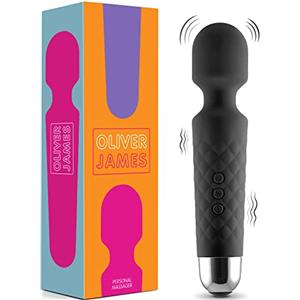 Oliver James Vibratore Sessuale per Donna - Massaggiante Personale Con 8 Velocità e 20 Modalità - Stimolatore Punto G - Dildo vibrante, Vibratorepunto squirt, Giocattoli Sessuali - Oliver James (Nero)