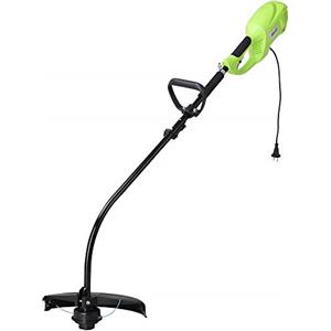 BAKAJI Decespugliatore Elettrico 1000 W 7300 rpm Diametro Taglio 35 cm Tagliaerba Tagliabordi con Doppio Manico Antiscivolo Rasaerba Giardino con Tracolla e Filo Nylon da 6mt Incluso