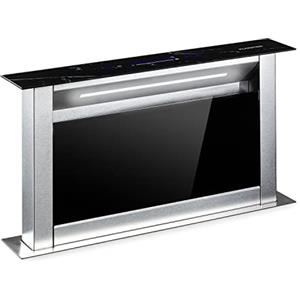 Klarstein Downdraft Cappa Aspirante 60 cm, Cappa Cucina Con Flusso d'Aria 576m³/h, 10 Modalità di Aspirazione della Ventola, Cappa a Incasso con Modalità Ricircolo, Cappa Sottopensile Classe A +