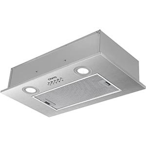 CIARRA CBCS5913A Cappa da cucina integrata 52 cm in acciaio inox cappa cucina incasso a baldacchino luce a led 3 velocità sotto cappa aspirante