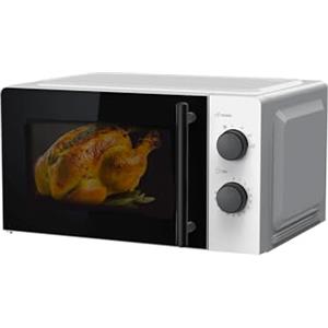 Avilia Forno Microonde 700W 20Lt Bianco con Timer - Multifunzione, 5 Livelli di Potenza, 20 Litri, Piatto Girevole, Ideale per Famiglie, 47x39x27cm