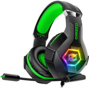 Ozeino Cuffie Gaming per Ps4 Ps5 PC Xboxone, Cuffie con Microfono, Bass Stereo, Controllo del Volume, LED RGB