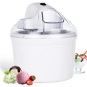 Vpcok Direct Macchina Gelato Soft, 1,5L Gelatiera, Macchina del Gelato con Bocca, Grande Coperchio Visibile Macchina per Gelato Pronto in 30 min