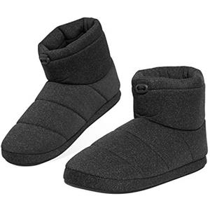 DUNLOP Pantofole Uomo Invernali a Stivaletto per Casa Calda Memory Foam (44, Nero, numeric_44)