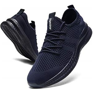 CAIQDM Scarpe Uomo Running Sneakers Eleganti Ginnastica Sportive Tennis Scarpe Outdoor Respirabile Sportiva Corsa Fitness Casual Jogging Calzature Nero 43 EU