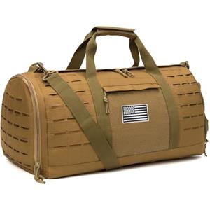 QT&QY 40L militare tattico Duffle Bag per gli uomini Borsa sportiva da palestra Fitness Tote Borsa Duffle da viaggio Borsa da allenamento con scomparto per scarpe Pallacanestro Calcio Weekender Borsa