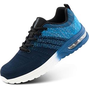 Hitmars Scarpe Ginnastica Uomo Donna Scarpe da Running Corsa Leggere Traspiranti Lacci Sneakers Fitness Sportive Jogging Outdoor Blu EU 45