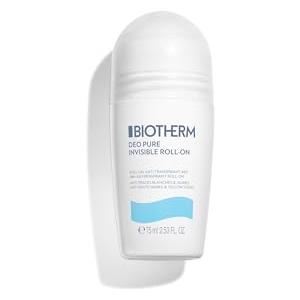 BIOTHERM, Deo Pure Invisible Roll-On, Deodorante Roll-On Antitraspirante, Efficace fino a 48H, Anti Macchie Bianche e Gialle sui Vestiti, 75ml