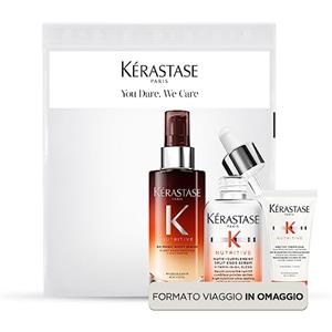 KERASTASE Kérastase Kit con Omaggio Nutritive Siero 8H Magic Night Serum 90 ml + Siero Nutri-Sigillante Concentrato per Doppie Punte 50ml + Termoprotettore Nectar Thermique 50ml, per Capelli Secchi