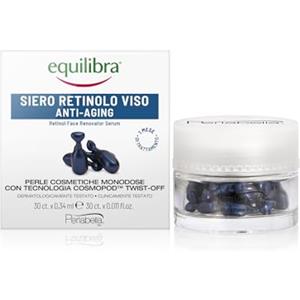 Equilibra, Siero Viso, Azione Anti-aging, Elasticizzante, 30 perle, con Retinolo Puro 100%, Perle Ermetiche, Prive di Acqua e Conservanti, per una Pelle Fresca e Uniforme