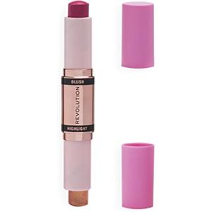 Revolution Beauty London Makeup Revolution, Blush & Highlight Stick, Golden Shine, Fard e Highlighter per il viso, 4,3g