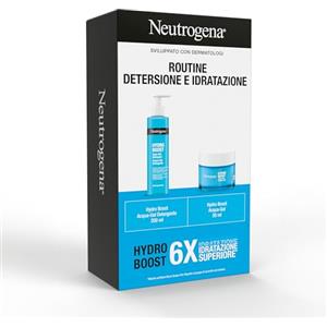 Neutrogena Hydro Boost Routine Detersione e Idratazione Skincare Kit Acqua-Gel, Set skincare viso completo con Crema Idratante Viso 50 ml e Detergente Viso 200 ml - Kit Esclusiva Amazon