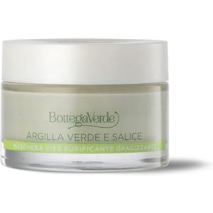 Bottega Verde, Argille di bellezza - Maschera viso purificante opacizzante (50 ml) - Argilla verde di Sicilia ed estratto di Salice - pelli impure, grasse