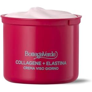 Bottega Verde - Collagene + Elastina, Ricarica Crema Viso Giorno Antietà e Antirughe, 50 ml, Azione Elasticizzante, Favorisce la Produzione di Collagene e Elastina, Tutti i Tipi di Pelle