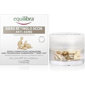 Equilibra, Siero Retinolo Occhi, Azione Anti-aging, Idratante ed Elasticizzante, 30 perle, con Retinolo Puro 100%, Siero Viso, Perle Ermetiche, Prive di Acqua e Conservanti