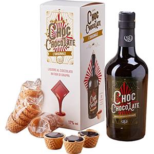 SD Choc Chocolate liquore al cioccolato in astuccio con cialde - 500 ml