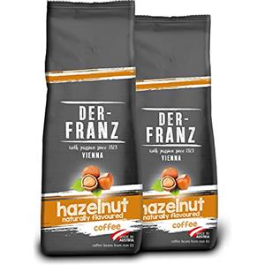 DER-FRANZ caffè, Aromatizzato alla Nocciola, macinato, 2 x 500 g