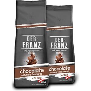 DER-FRANZ caffè, Aromatizzato Al Cioccolato, macinato, 2 x 500 g