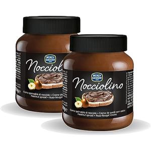 MENZ&GASSER Nocciolino, Crema Spalmabile alle Nocciole, Ideale da Spalmare sul Pane per una Colazione Sana e Gustosa, Naturalmente Senza Glutine, Made in Italy, 2 x 400 g