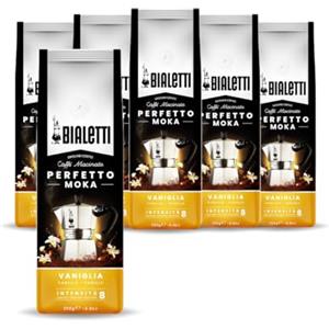 Bialetti Perfetto Moka Caffè Macinato, 1.5 Kg, Gusto Vaniglia - 6 x 250 g