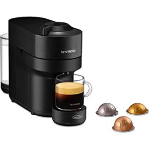 De'Longhi Nespresso Vertuo Pop ENV90.B, Macchina Caffè a Capsule con Tecnologia Centrifusion, 4 Formati in Tazza, Incluso Set di Benvenuto con 12 Capsule, 1260W, Liquorice Black