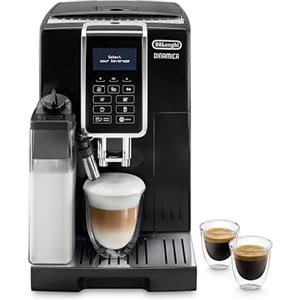 De'Longhi Perfetto Dinamica ECAM350.55.B, Macchina da Caffè Automatica, Chicchi macinati al momento, Caraffa Montalatte Automatica per Cappuccino, 4 Bevande One Touch, Spegnimento Programmabile, Nero