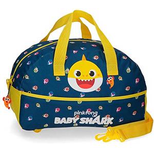 Baby Shark My Good Friend Borsa da Viaggio, 40 cm, Blu