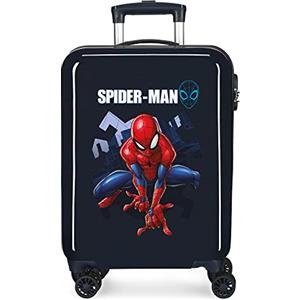 Marvel Spiderman Action, Trolley Rigido Cabina 55m Bambino, Blu (Blue), Bagaglio a Mano