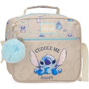 Disney Joumma Disney Stitch Cuddle Me Happy Nececer Adattabile Beige 23 x 20 x 9 cm Poliestere, Beige, Taglia unica, Necessità adattabile