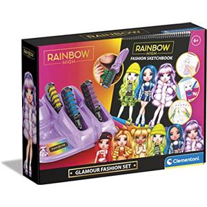 Clementoni Rainbow High-Kit Fashion-Gioco Creativo 6 Anni (Italiano, Inglese, Francese, Tedesco, Spagnolo, Olandese E Polacco), Made in Italy, Multicolore, 18738, Esclusivo Amazon