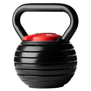 Nilox Kettlebell Regolabile in Acciaio, Peso Regolabile da 2 a 18 kg, Impugnatura Salda, Piastre in Acciaio Resistenti alla Corrosione, Attrezzo da Palestra per Allenamento Forza e Cardio