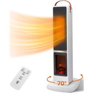 Taylor Swoden Dana - Stufetta elettrica da 2000W per uso interno con camino, rapido e sicuro Termoventilatore ceramico PTC, oscillazione a 70°, timer da 12 ore, 3 modalità, telecomando